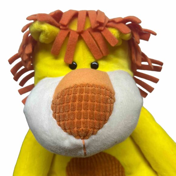 lion stuffed plush animal 12” bright yellow animaladventure - Picture 8 of 13